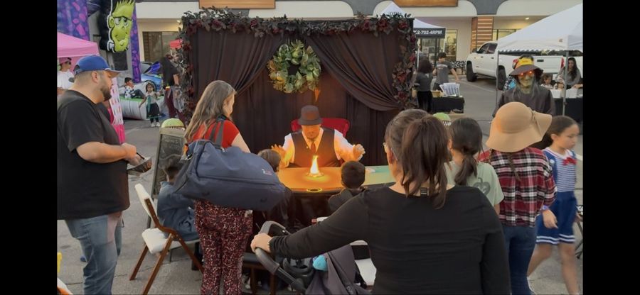Guests waiting their turn at The Wizard's table