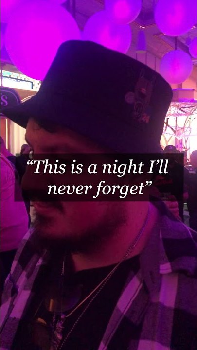 A guest under the lights at a Las Vegas event