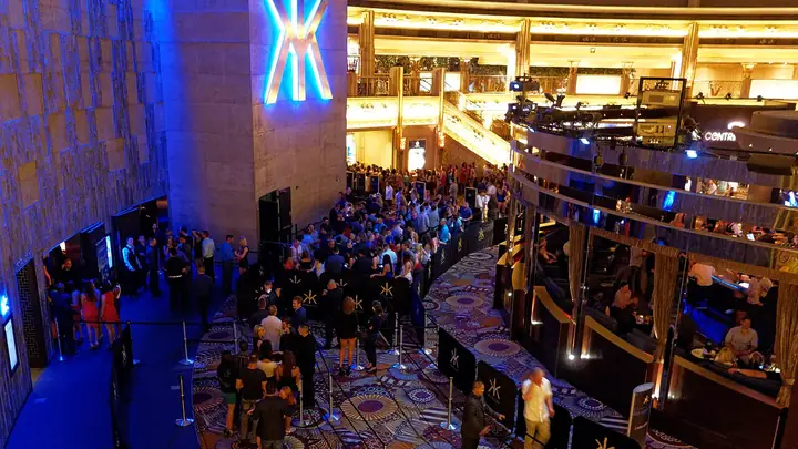A crowd lined up at the Hakkasan entrance inside the MGM Grand, Las Vegas